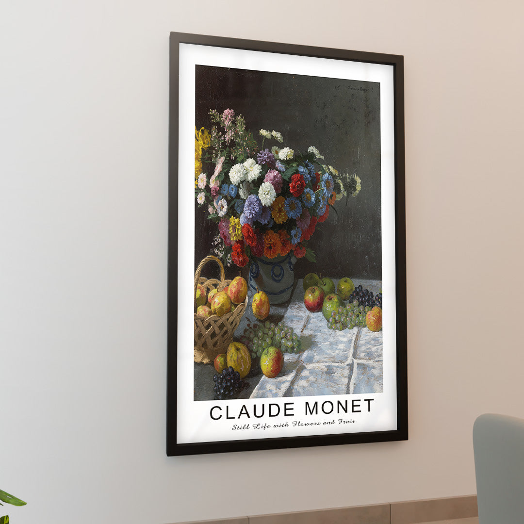 Claude Monet Still Life with Flowers and Fruit V2464 Canvas