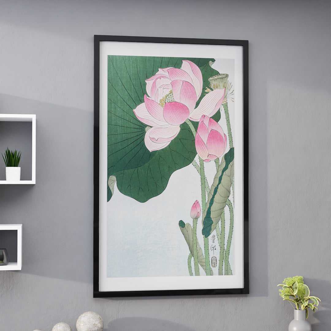 Ohara Koson Blooming Lotus Flowers V2406 Canvas