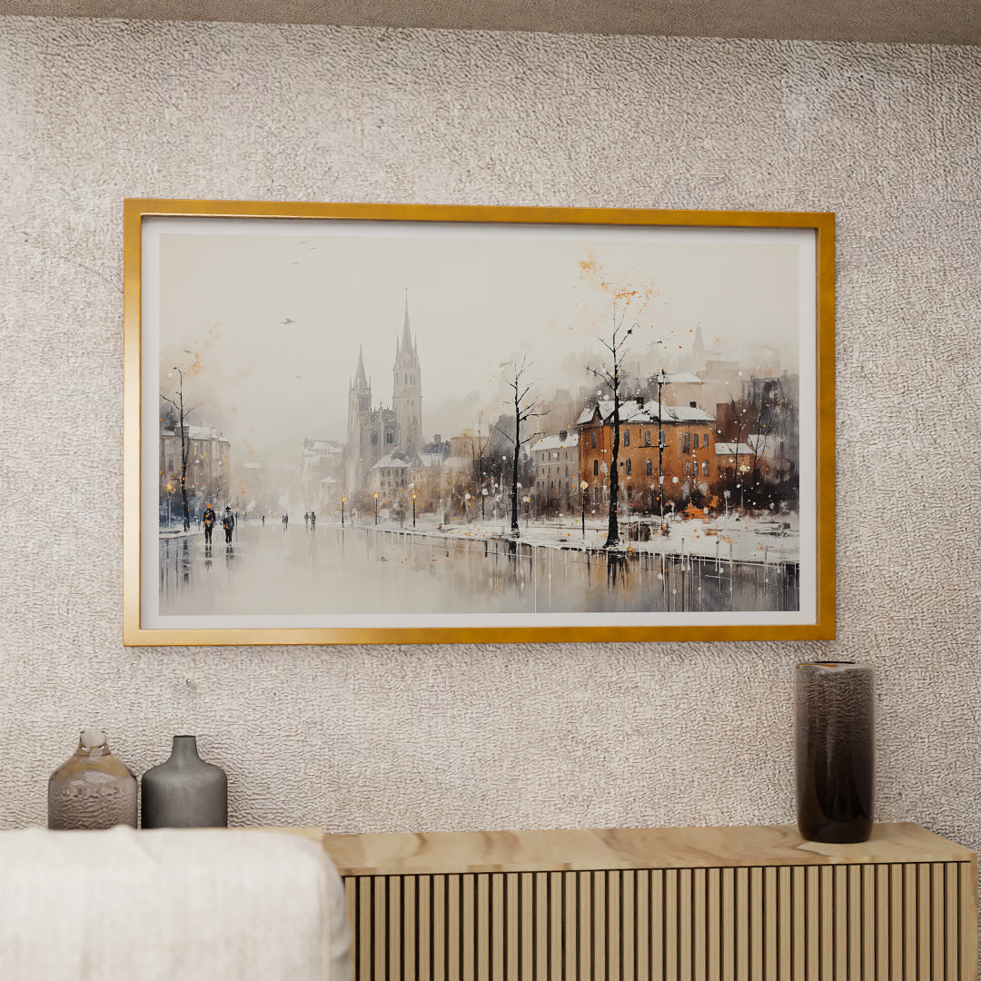 Snow City Landscape V2504 Canvas