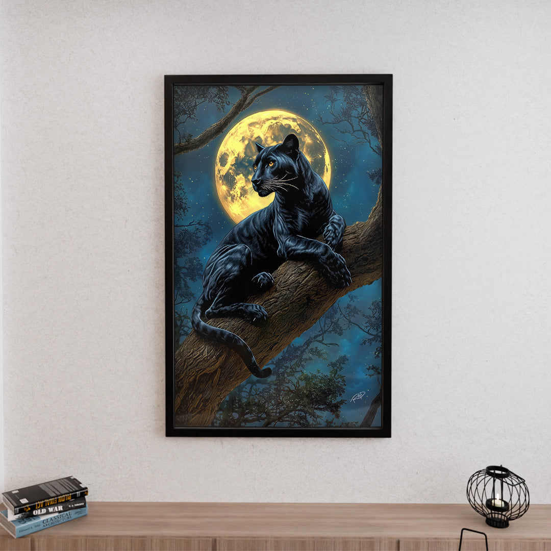 Panther in the Moonlight V2416 Canvas