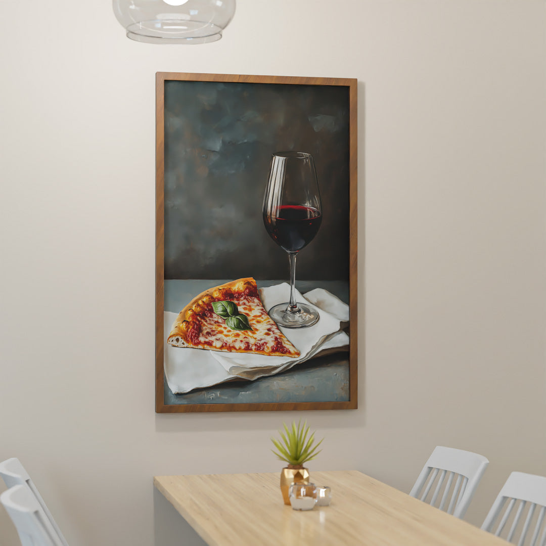 Pizza and Wine V2497 Canvas
