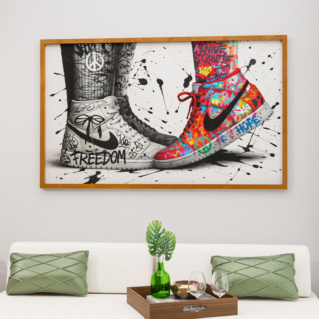 Sneaker Graffiti Love V2457 Canvas