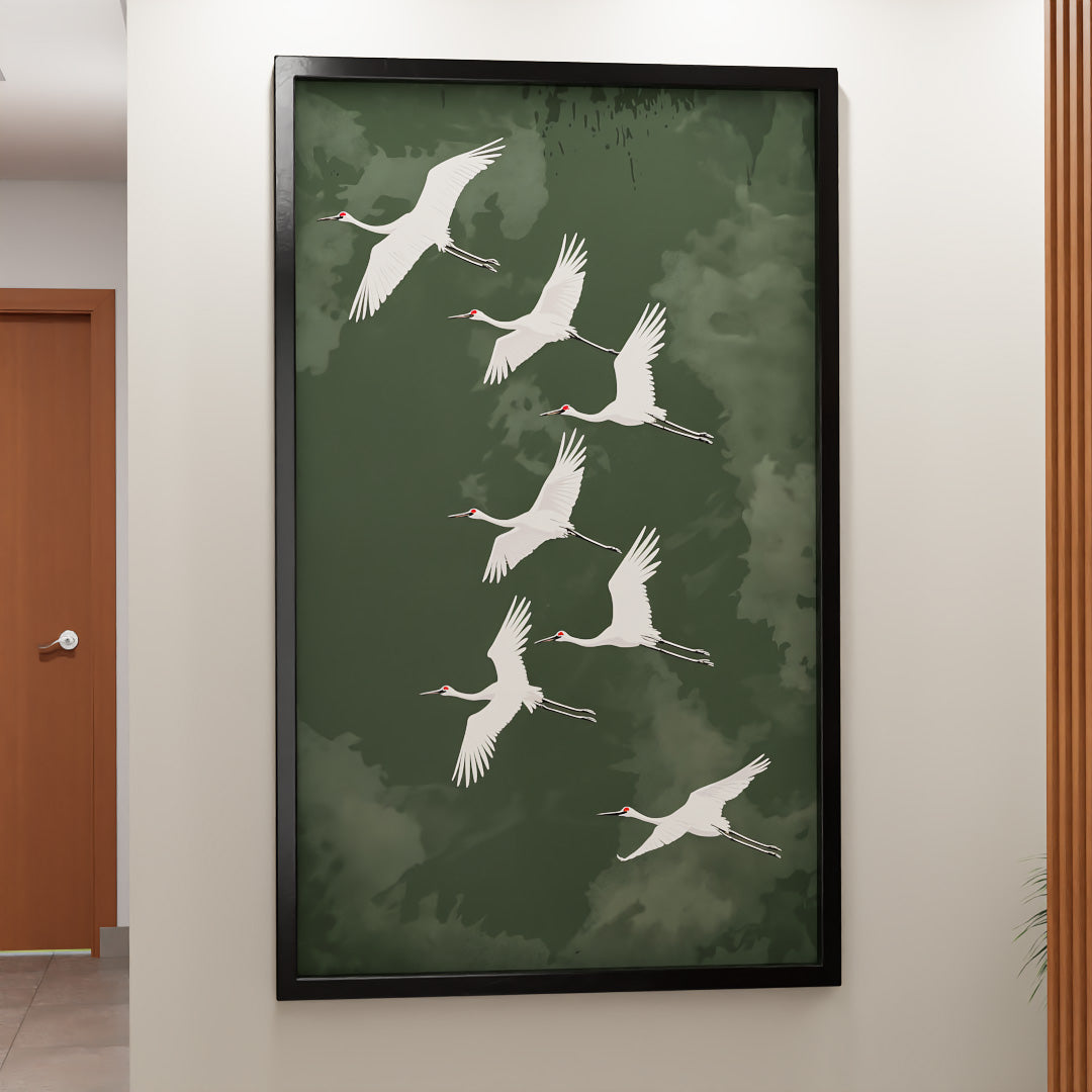 Seagulls in Flight V2482 Canvas