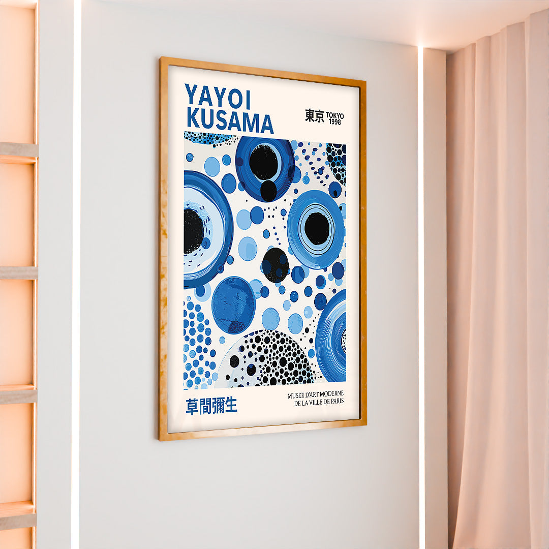 Yayoi Kusama Blue Circles V2423 Canvas