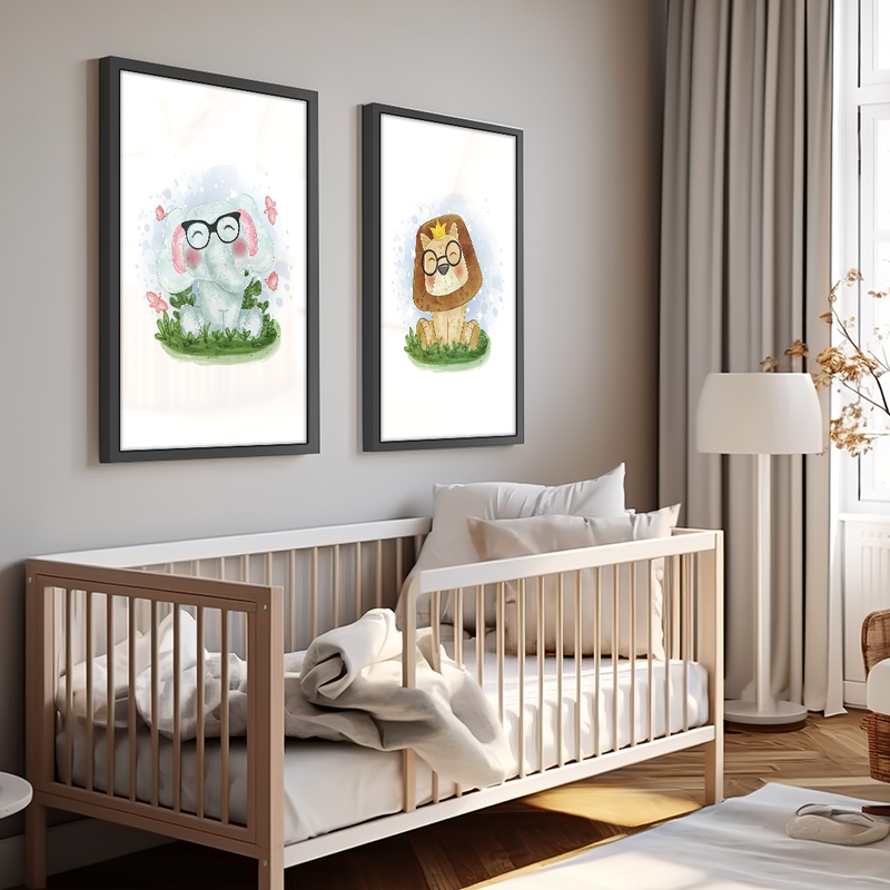 2 Pieces Babys Glasses Canvas V1484