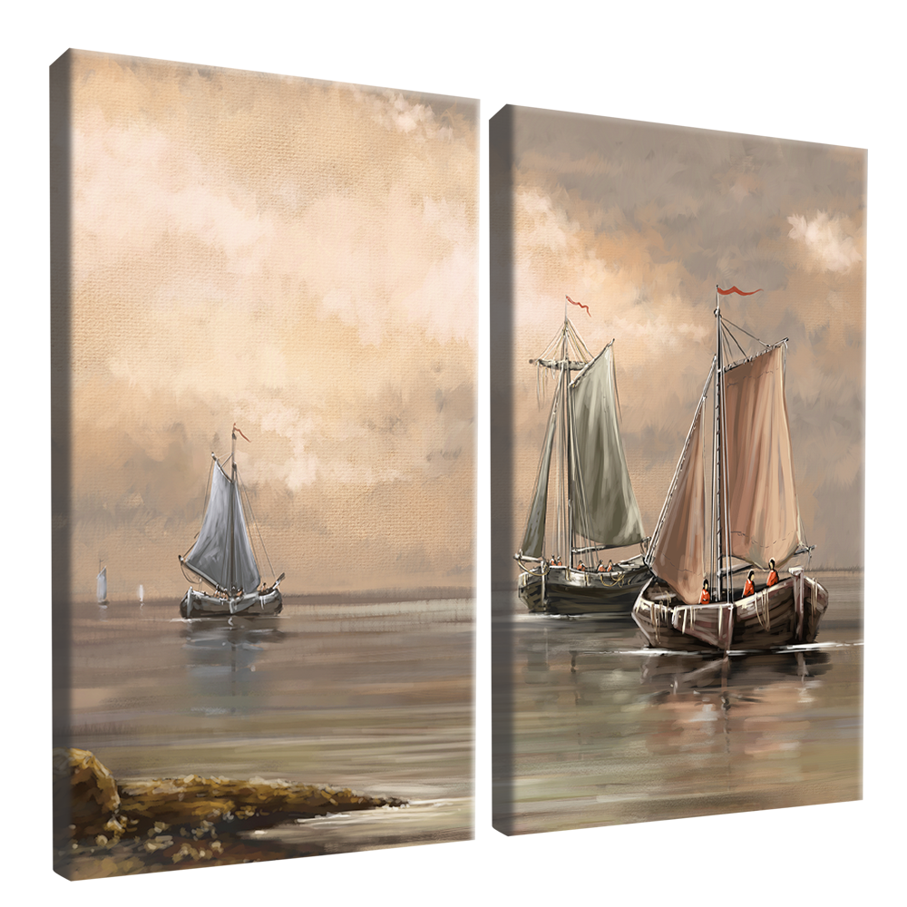 2 Pieces Boats V1415 Canvas