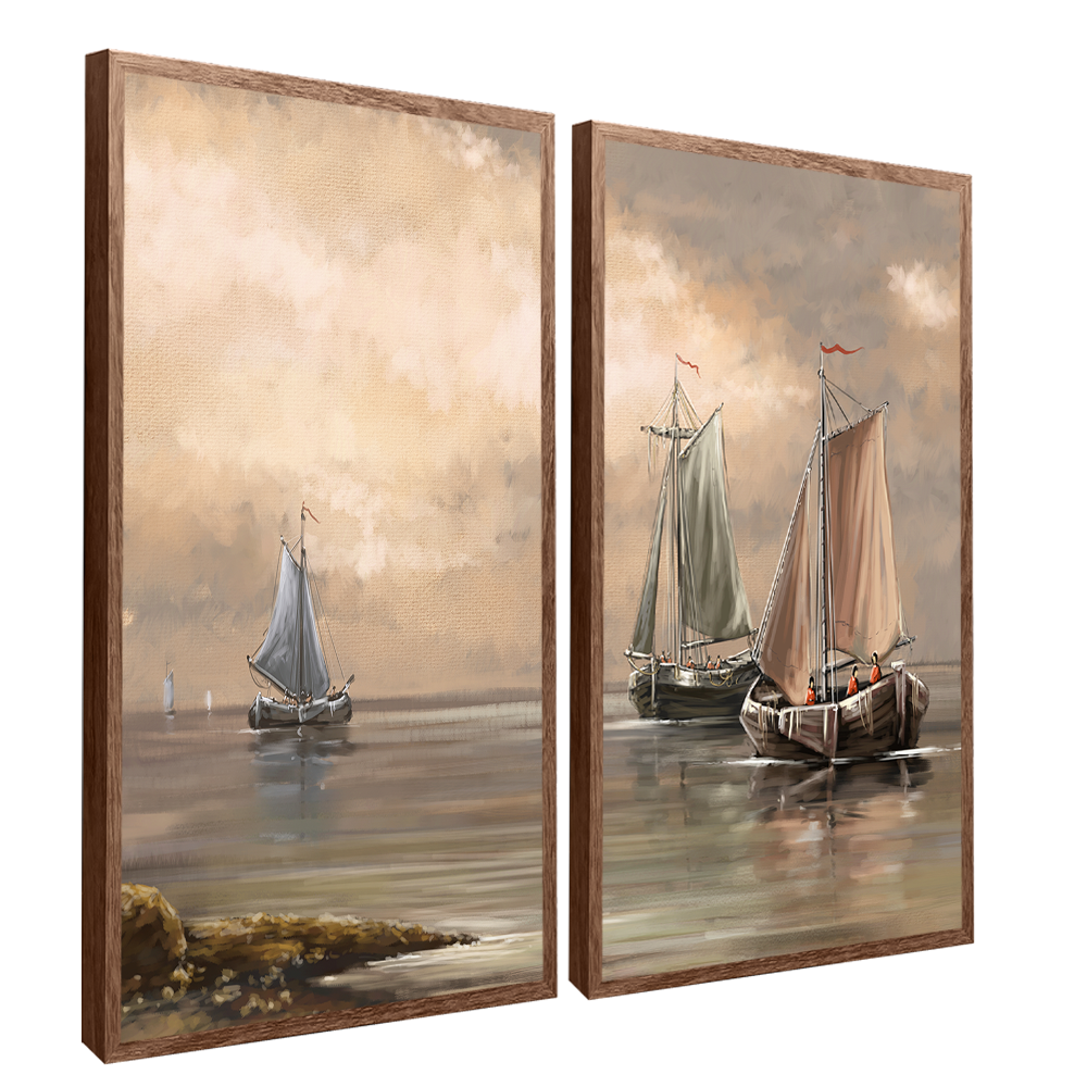 2 Pieces Boats V1415 Canvas