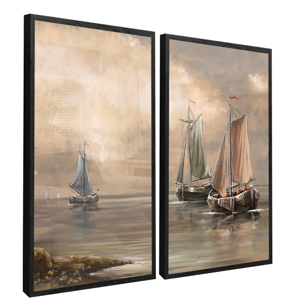 2 Pieces Boats V1415 Canvas