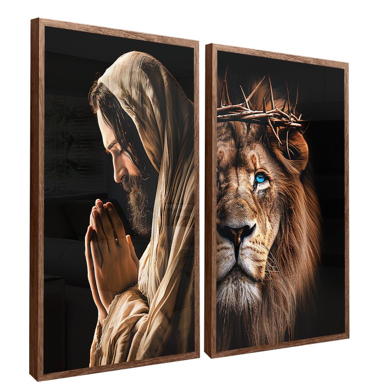 2 Pieces Jesus Is The King Canvas V1474