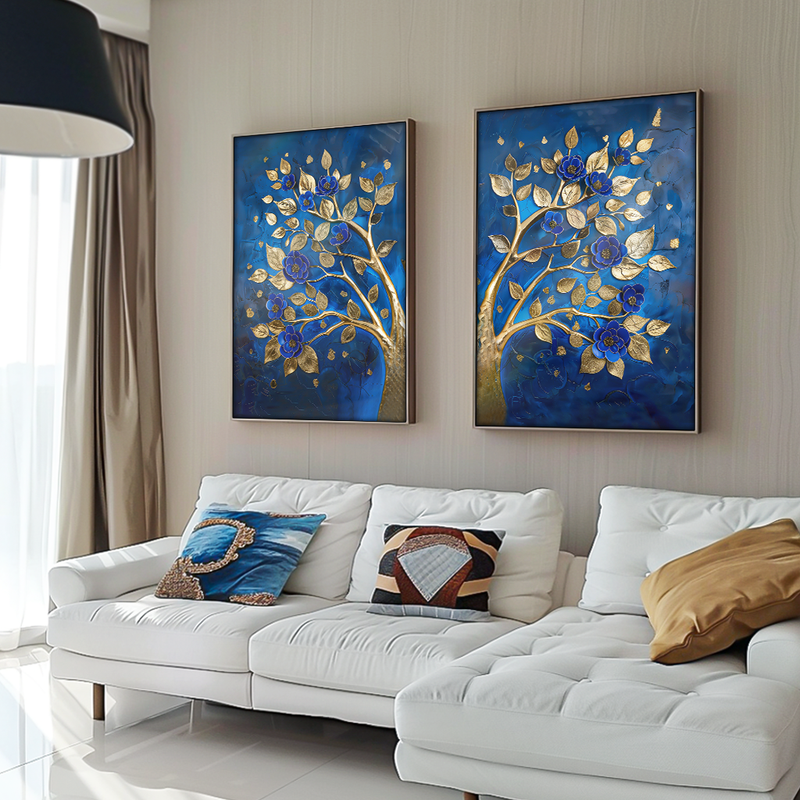 2 Pieces Lazuli Tree Canvas V1453