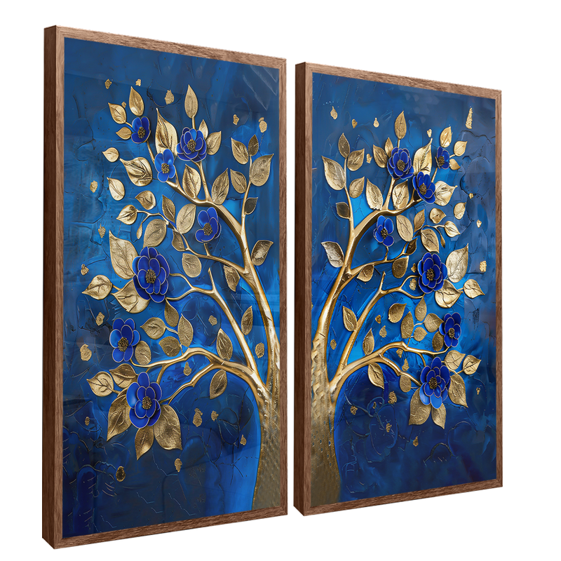 2 Pieces Lazuli Tree Canvas V1453