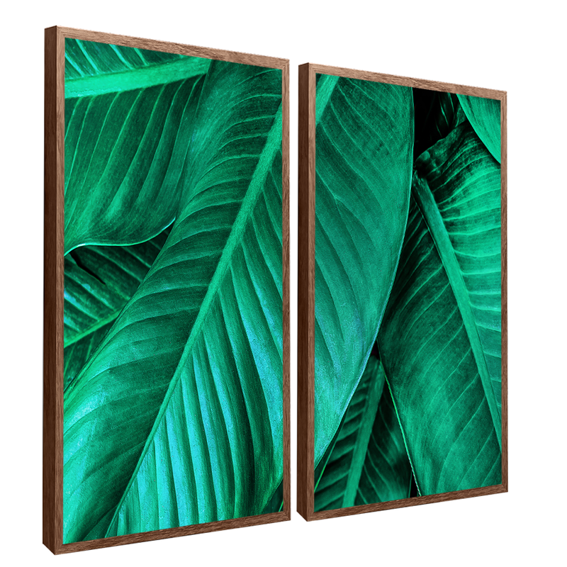 2 Pieces Leaves In Harmony Canvas V1427