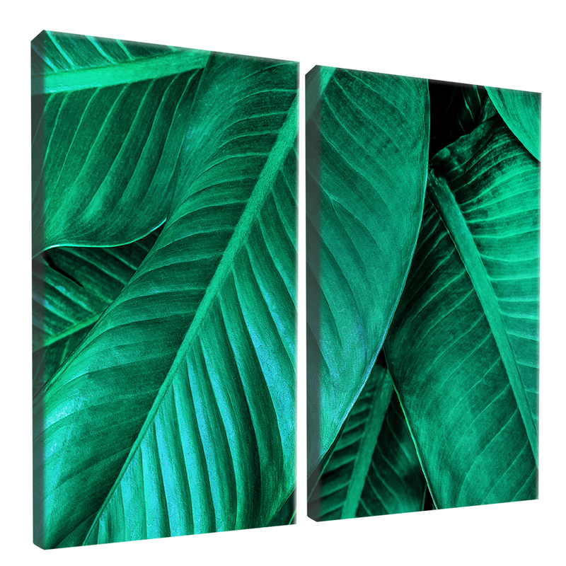 2 Pieces Leaves In Harmony Canvas V1427