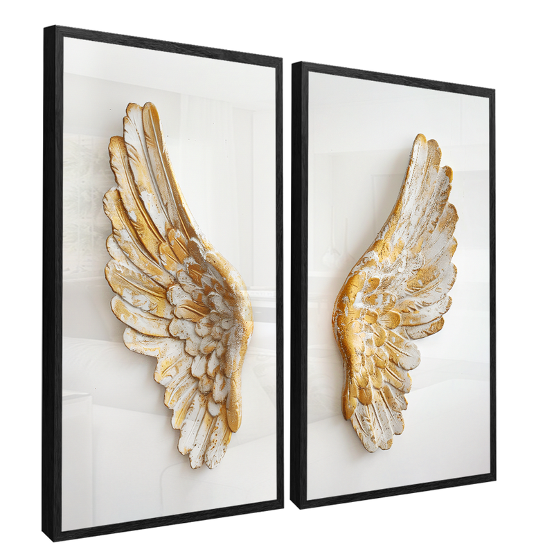 2 Pieces Angel Wings Canvas V1389