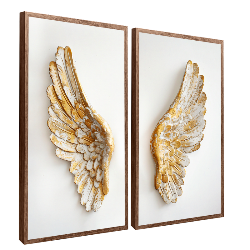 2 Pieces Angel Wings Canvas V1389