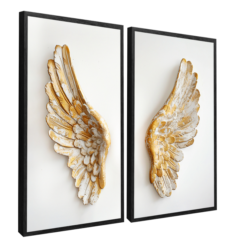 2 Pieces Angel Wings Canvas V1389