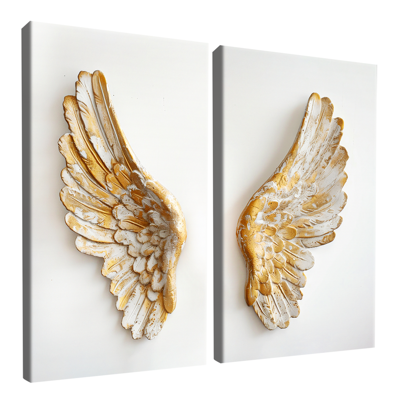 2 Pieces Angel Wings Canvas V1389