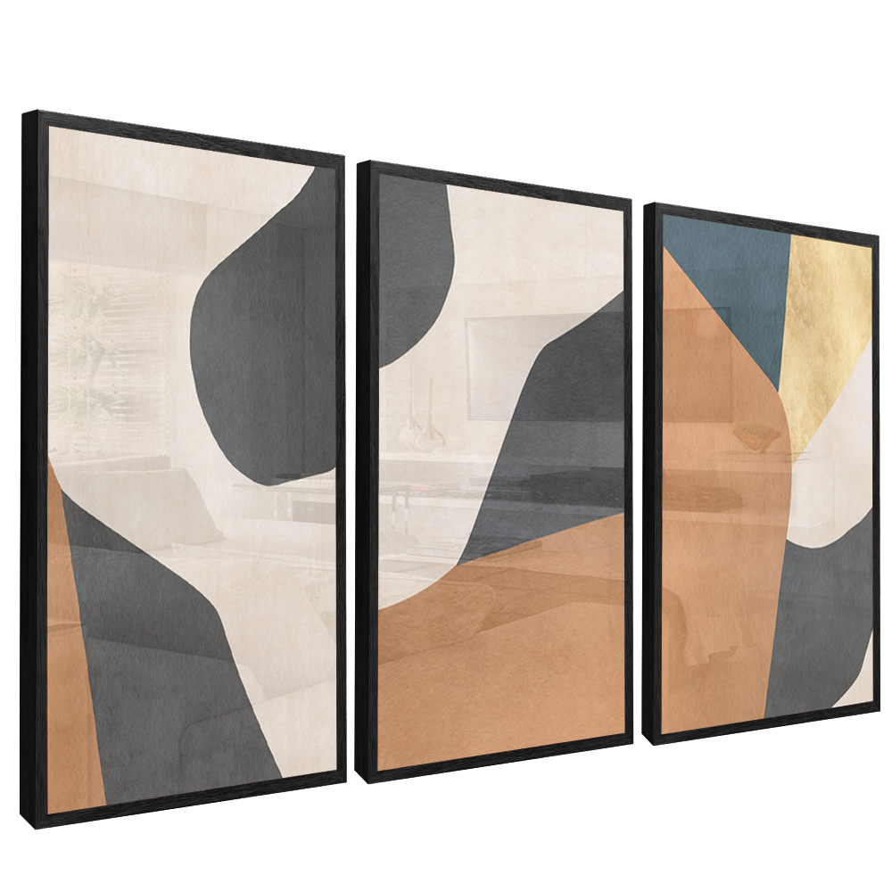 3-Piece Color Blocks v1398 Canvas