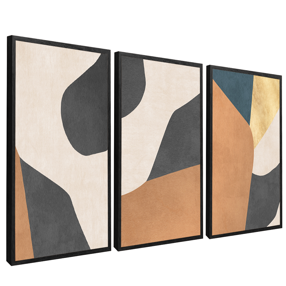 3-Piece Color Blocks v1398 Canvas