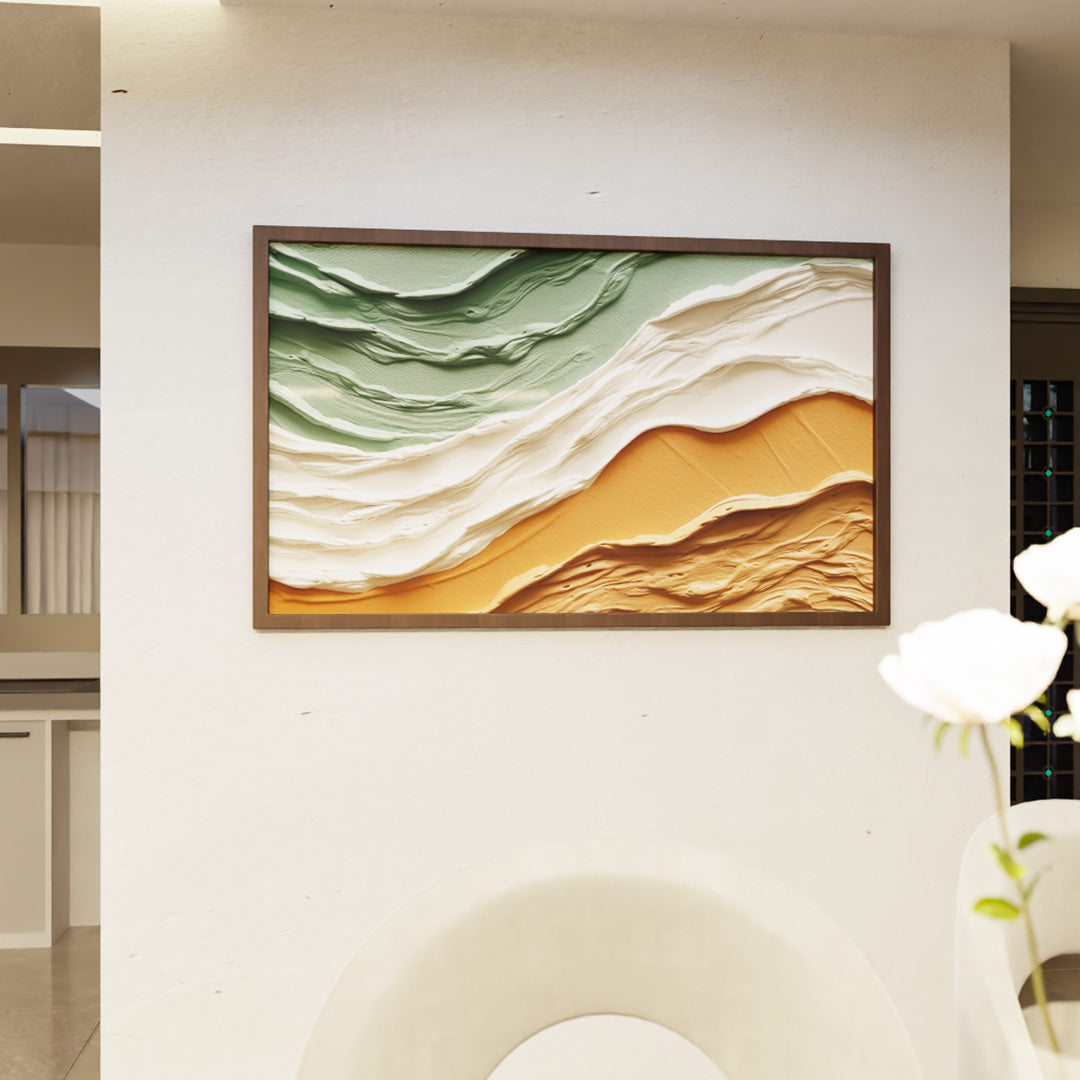 Abstract Painting on Wall V909 Canvas