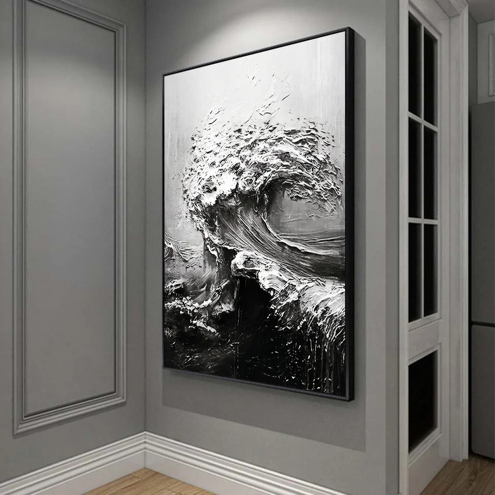 3D Abstract Wave Painting Canvas