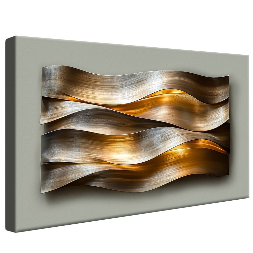 3D Brushed Metal Panel V2126 Canvas