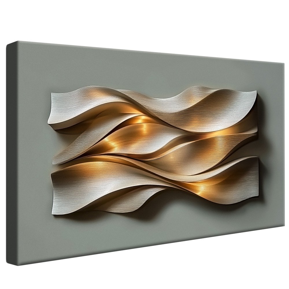 3D Brushed Steel Panel V2124 Canvas