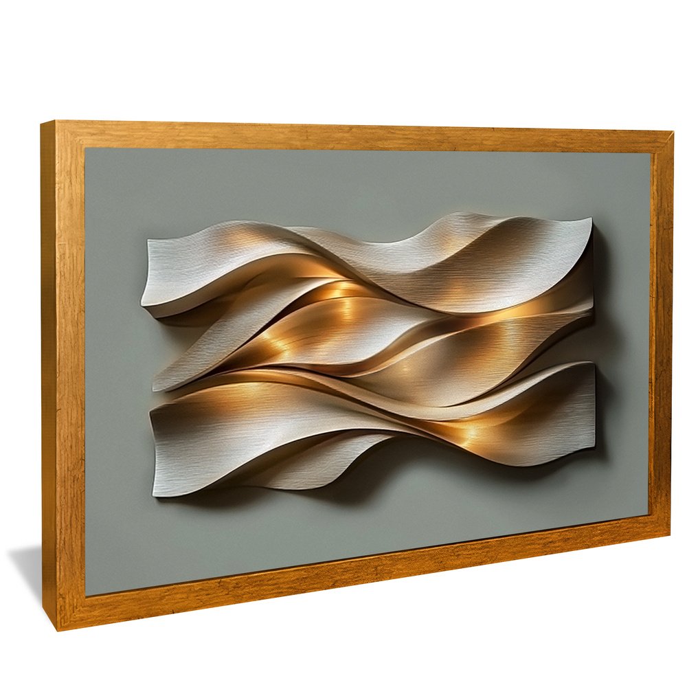 3D Brushed Steel Panel V2124 Canvas