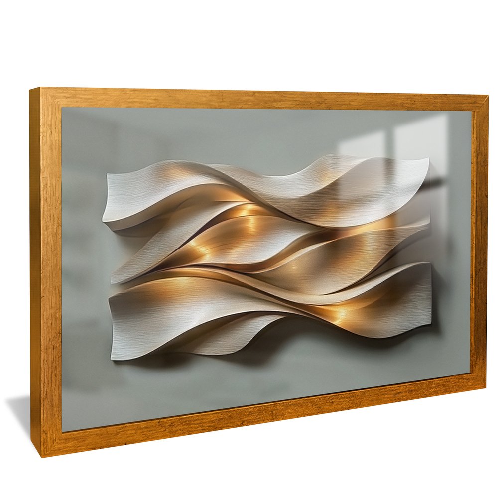 3D Brushed Steel Panel V2124 Canvas