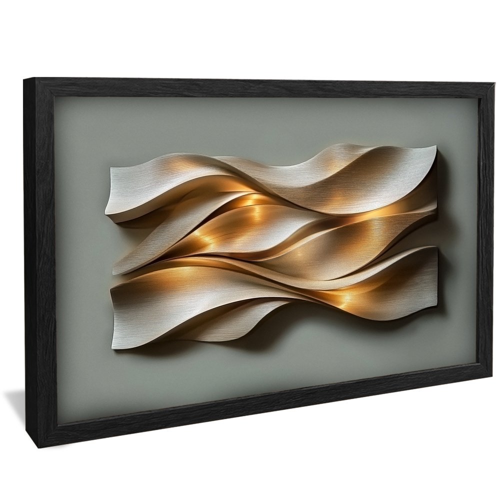 3D Brushed Steel Panel V2124 Canvas