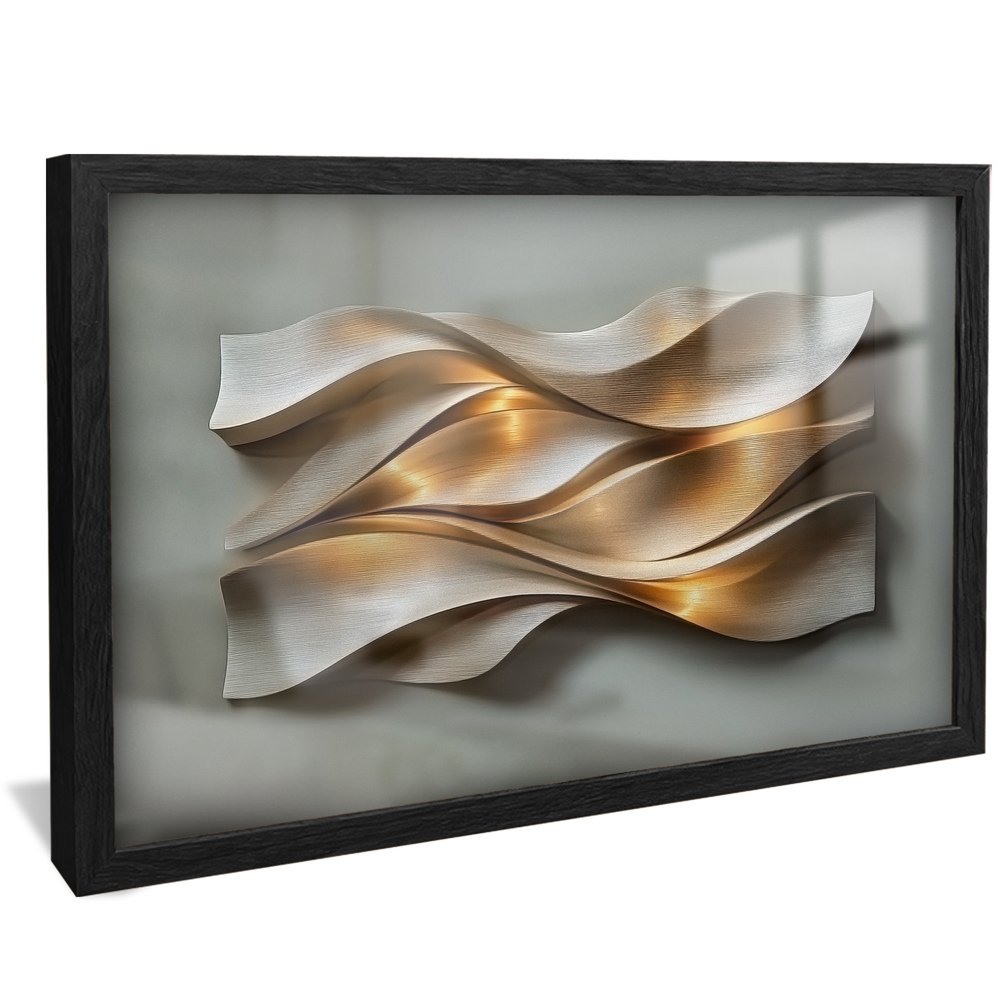 3D Brushed Steel Panel V2124 Canvas