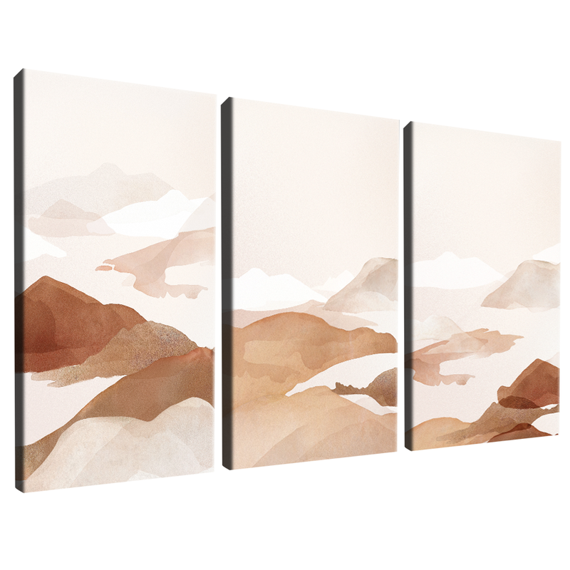 3 Pieces Abstract Clean Mountains V817 Canvas