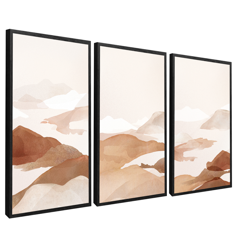 3 Pieces Abstract Clean Mountains V817 Canvas