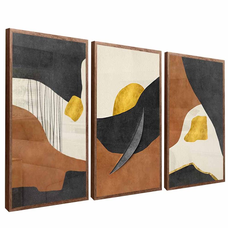 3 Pieces Abstract Format V1608 Canvas