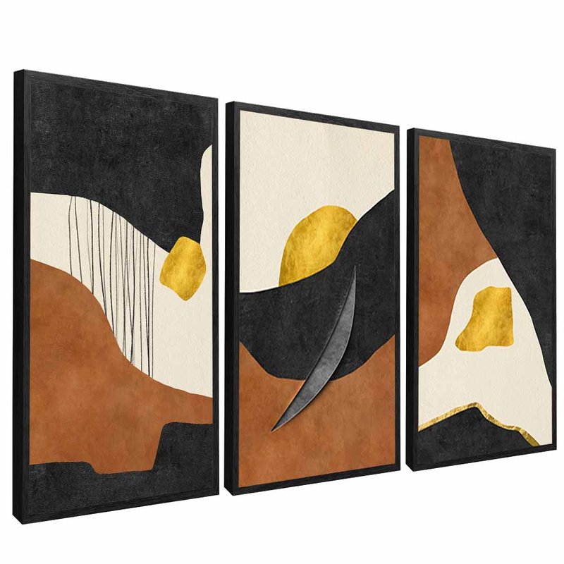 3 Pieces Abstract Format V1608 Canvas