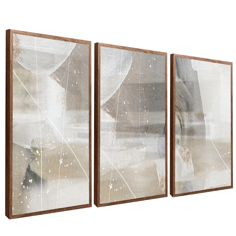 3 Pieces Abstract Painting Salian V77 Canvas