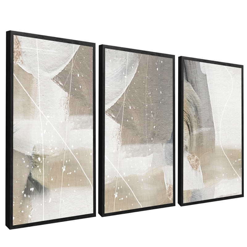 3 Pieces Abstract Painting Salian V77 Canvas