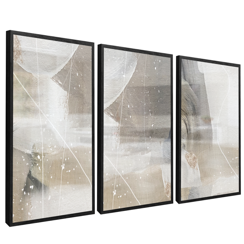 3 Pieces Abstract Painting Salian V77 Canvas