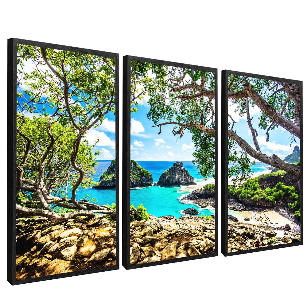 3 Pieces Landscape on the Beach Canvas