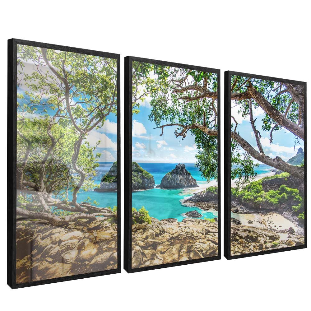 3 Pieces Landscape on the Beach Canvas