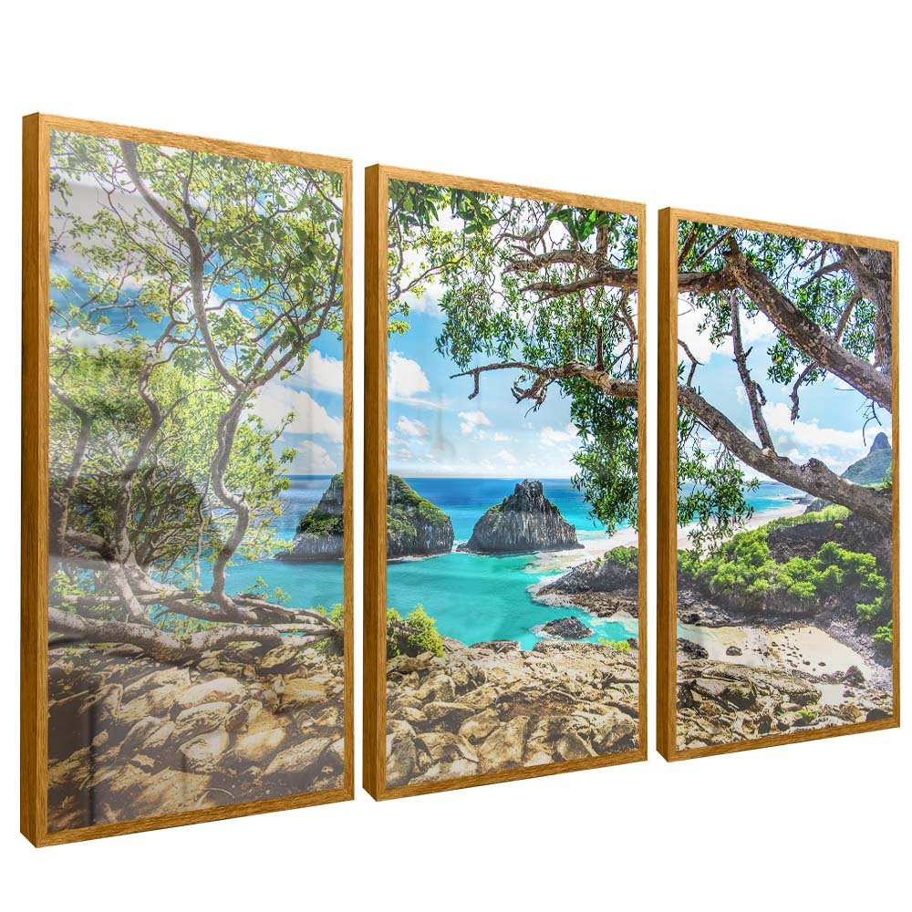 3 Pieces Landscape on the Beach Canvas