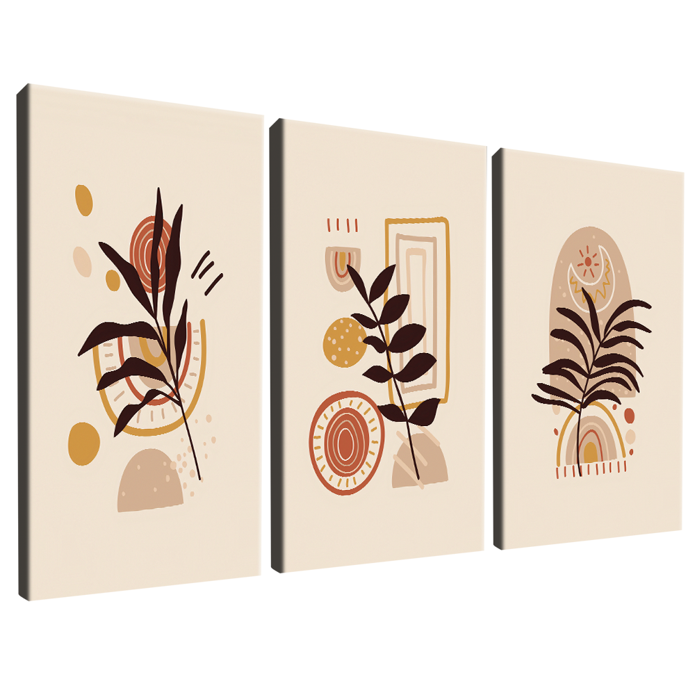 3 Pieces Minimalist Floral V1548 Canvas