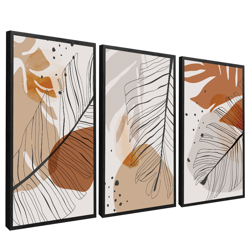 3 Pieces Minimalist Tropical V821 Canvas