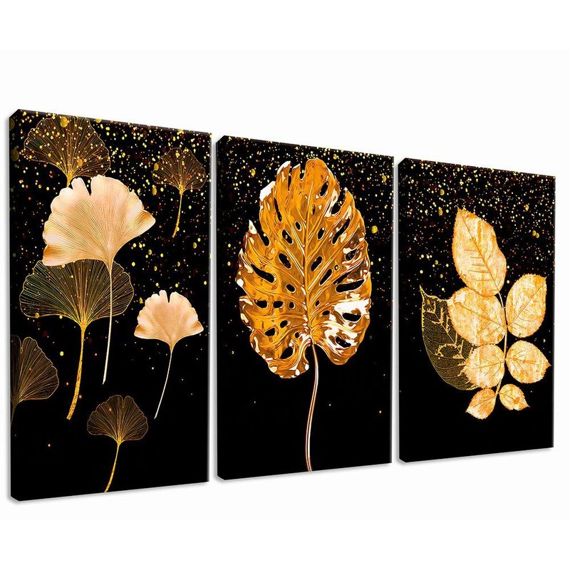 3 Pieces Sheets Golden Luxury Canvas