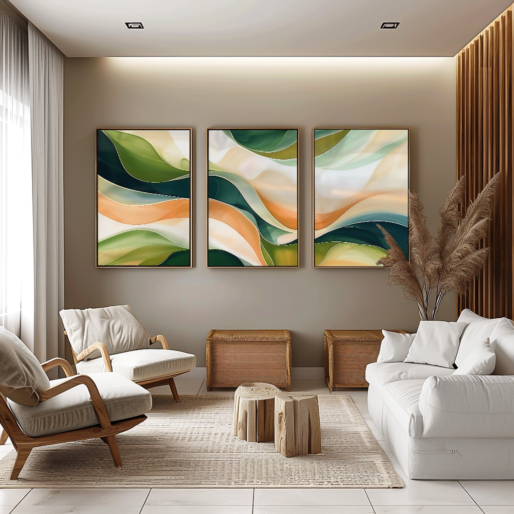 3 Pieces Tones and Colors V1501 Canvas