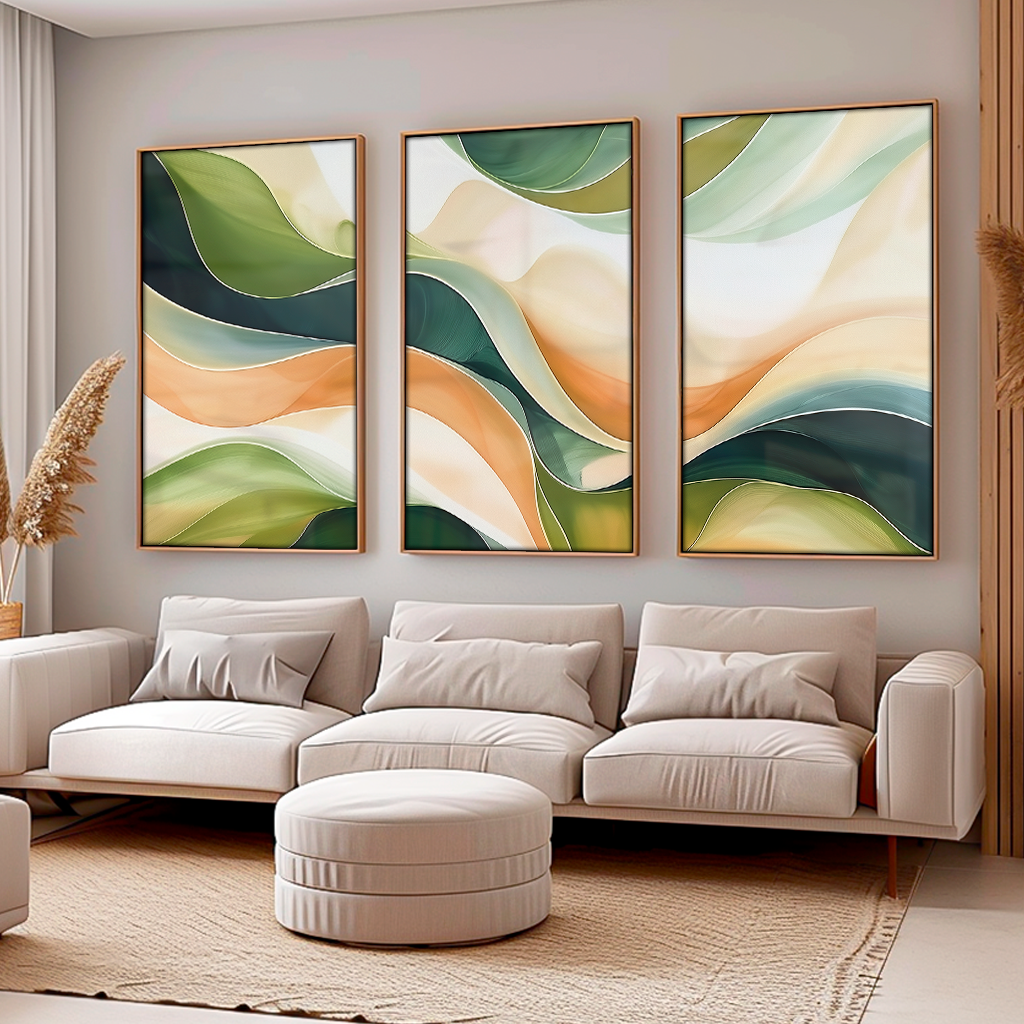 3 Pieces Tones and Colors V1501 Canvas