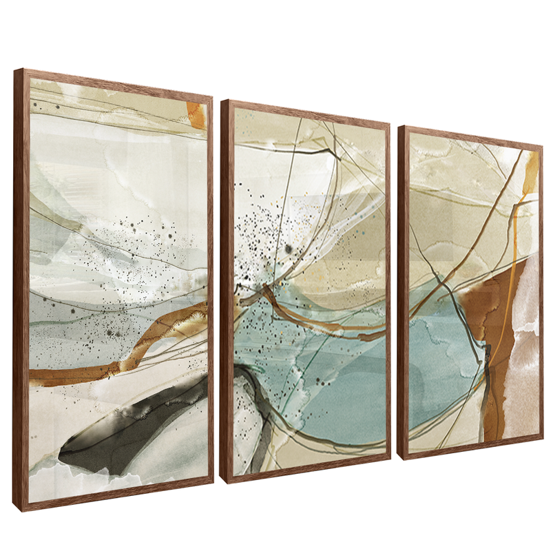 3 Pieces Torn Abstract V1546 Canvas