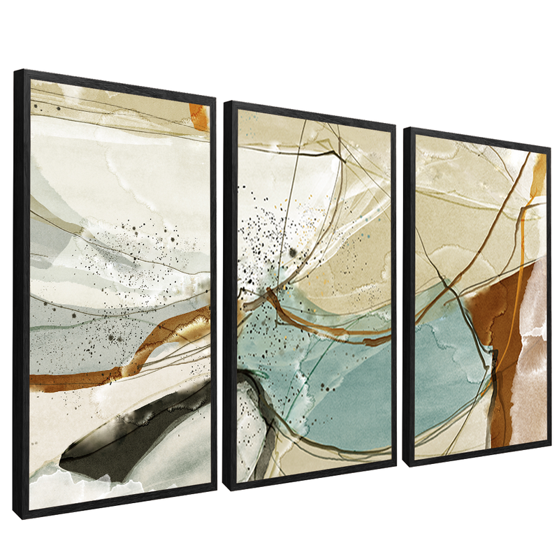 3 Pieces Torn Abstract V1546 Canvas