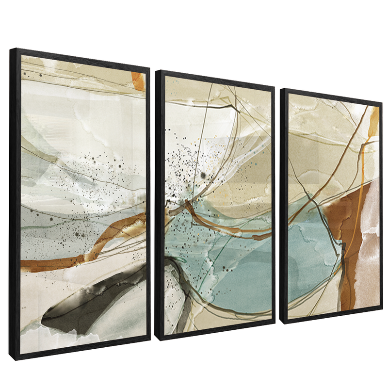 3 Pieces Torn Abstract V1546 Canvas