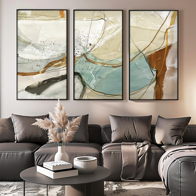 3 Pieces Torn Abstract V1546 Canvas